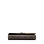 Louis Vuitton Suede Calfskin Wild Leopard Print Twist Chain Wallet (SHF-640zA2)