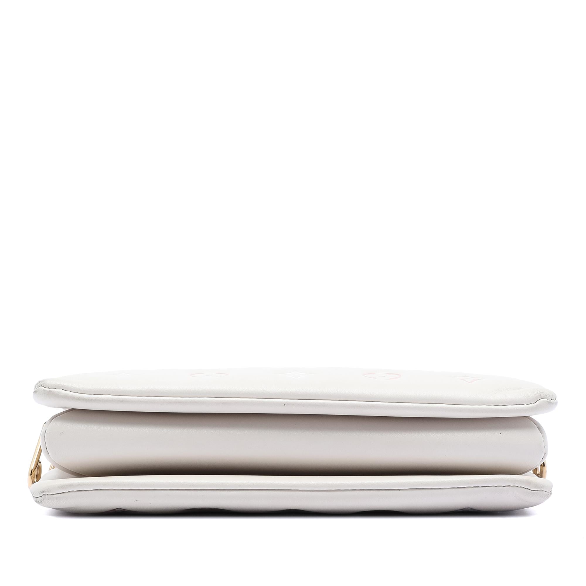 Louis Vuitton Tricolor Monogram Embossed Lambskin Coussin PM