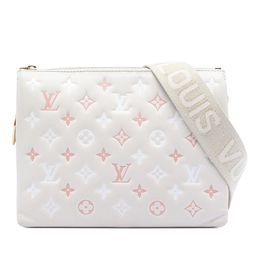 Louis Vuitton Tricolor Monogram Embossed Lambskin Coussin PM