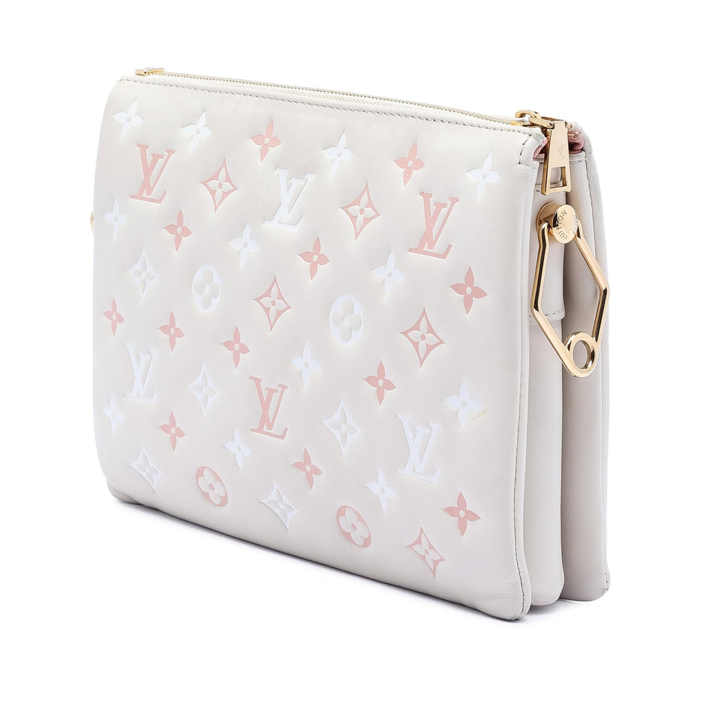 Louis Vuitton Tricolor Monogram Embossed Lambskin Coussin PM