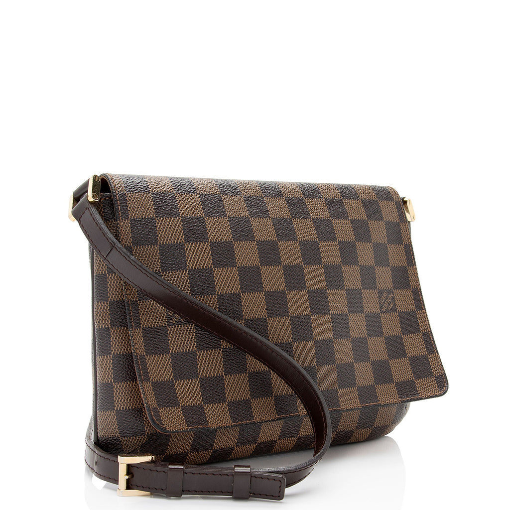 Louis Vuitton Vintage Damier Ebene Musette Tango Shoulder Bag (SHF-aHz0eB)