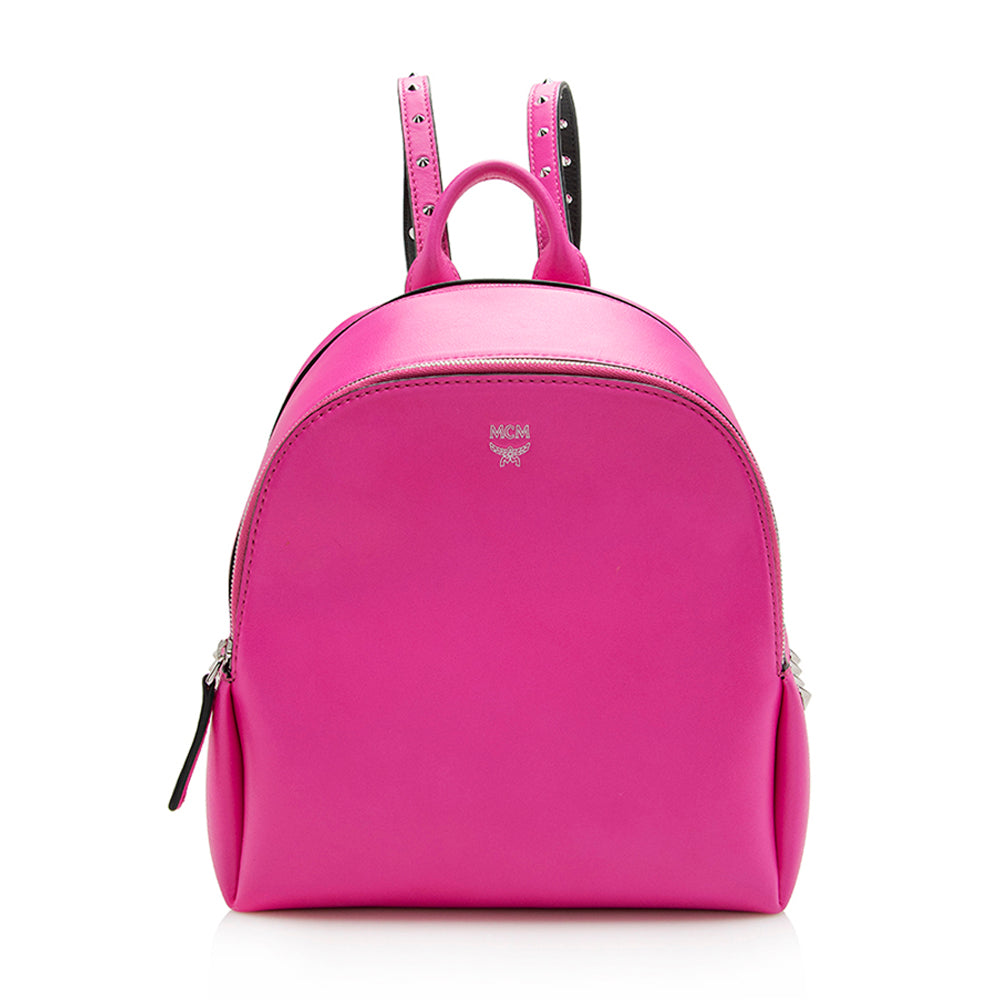 MCM Calfskin Duchess Polke Studs Mini Backpack (SHF-16226)