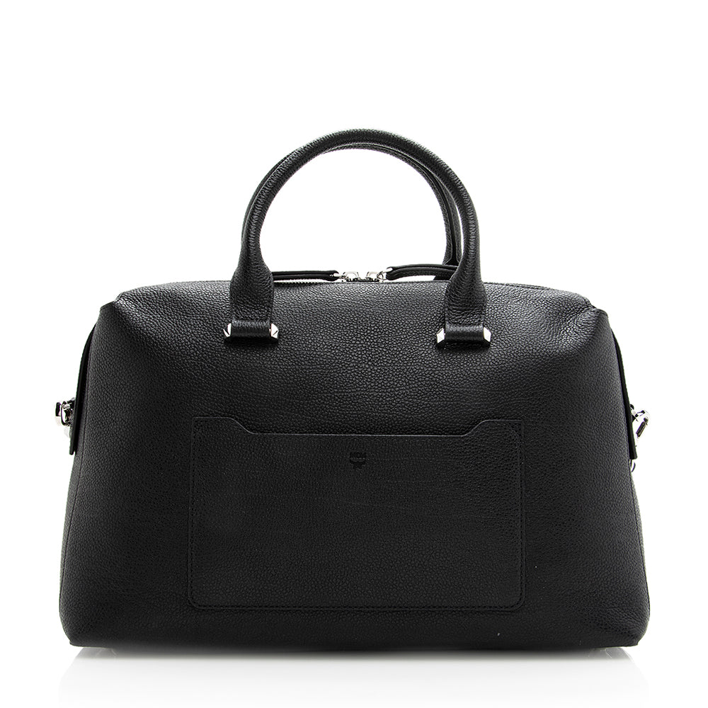MCM Grained Calfskin Ella Large Boston Bag (SHF-19398)
