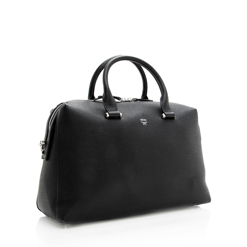 MCM Grained Calfskin Ella Large Boston Bag (SHF-19398)