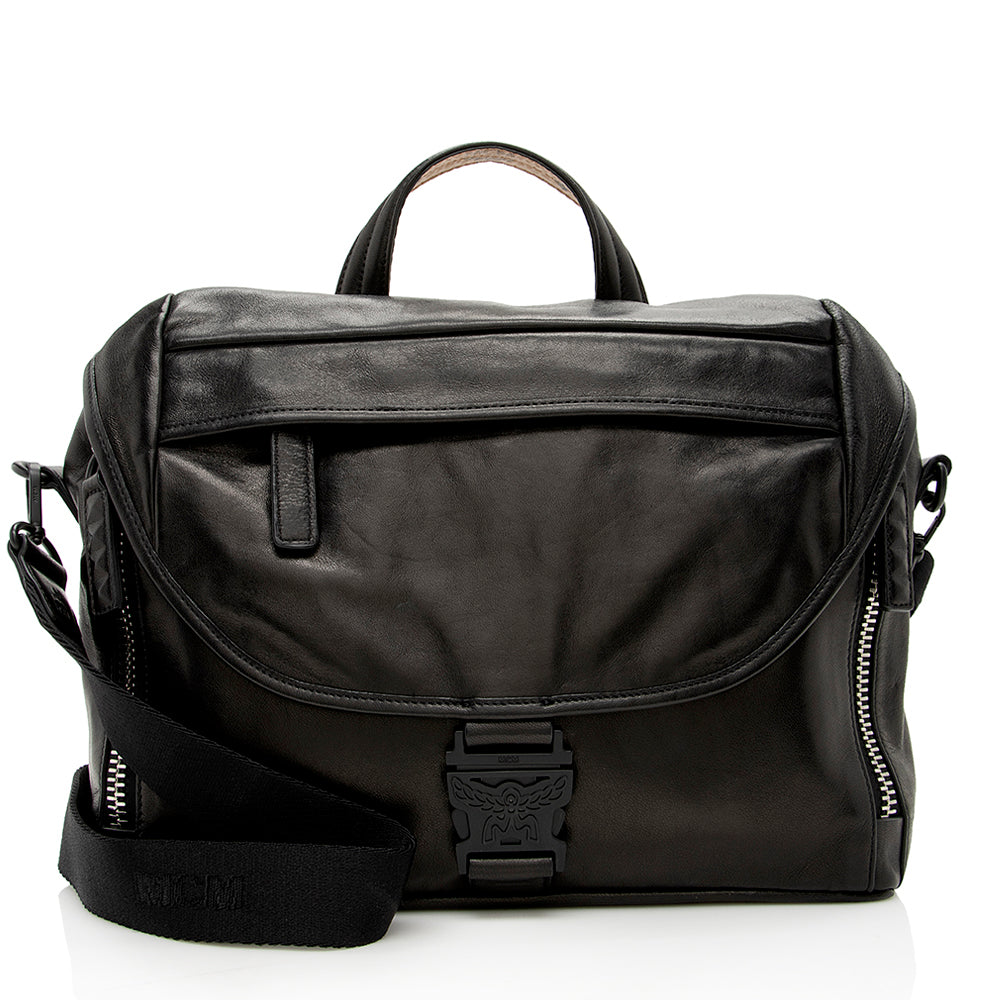 MCM Lambskin Killian Medium Messenger Bag (SHF-16468)
