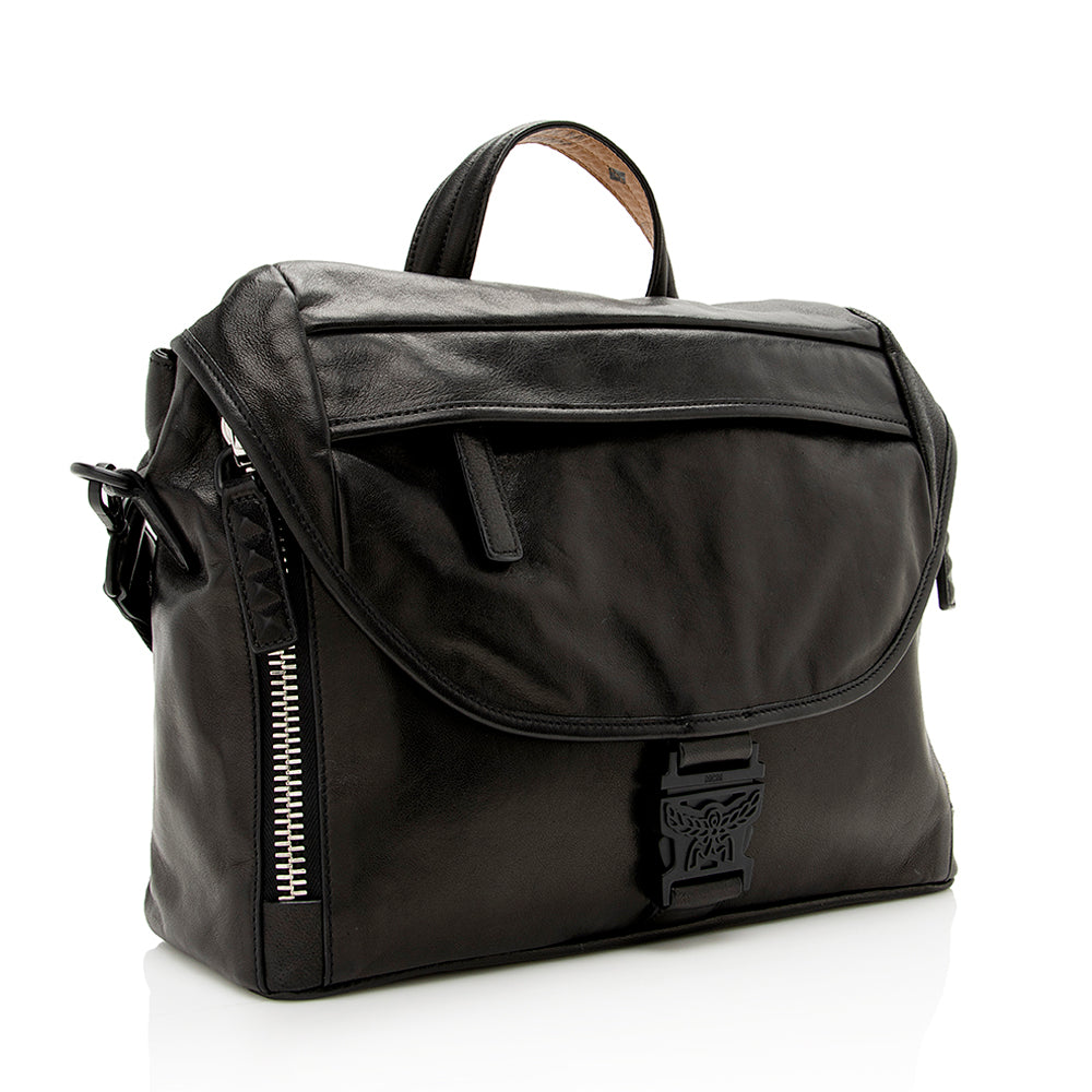 MCM Lambskin Killian Medium Messenger Bag (SHF-16468)