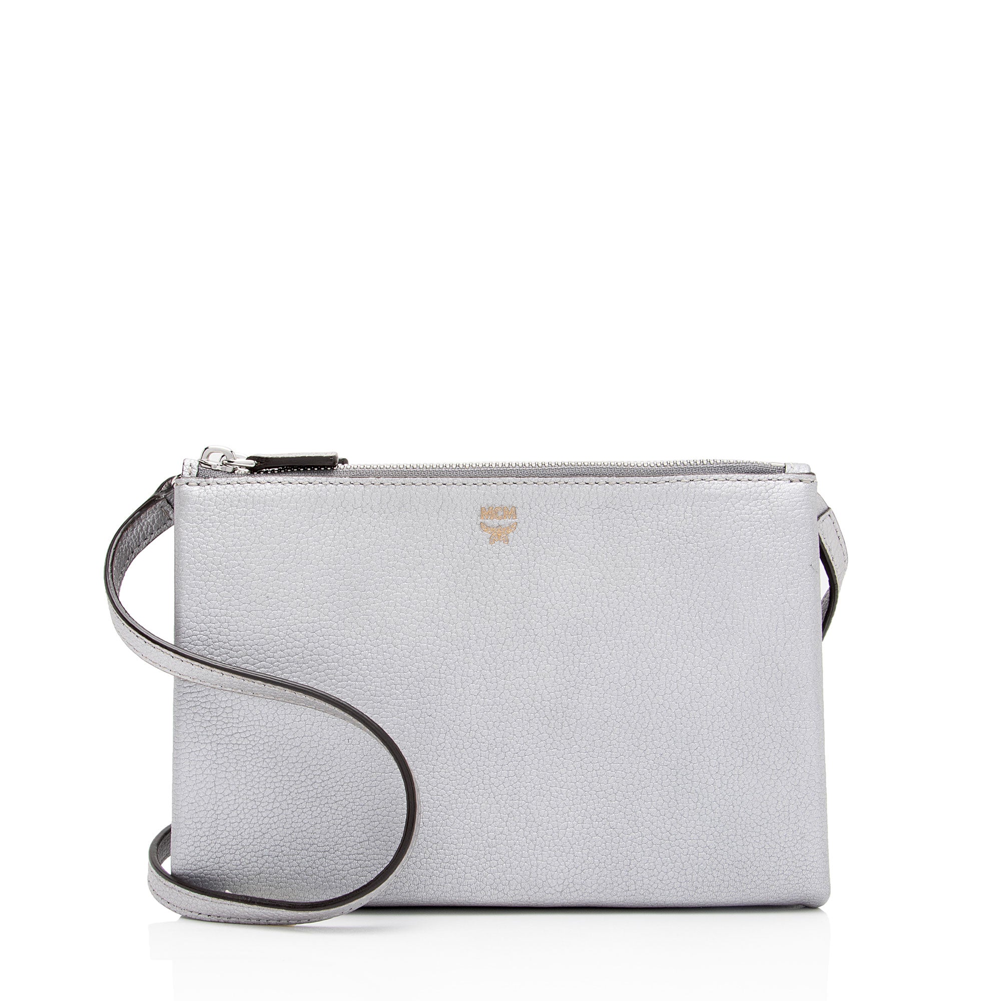 MCM Metallic Grained Calfskin Milla Crossbody (SHF-gFwHev)