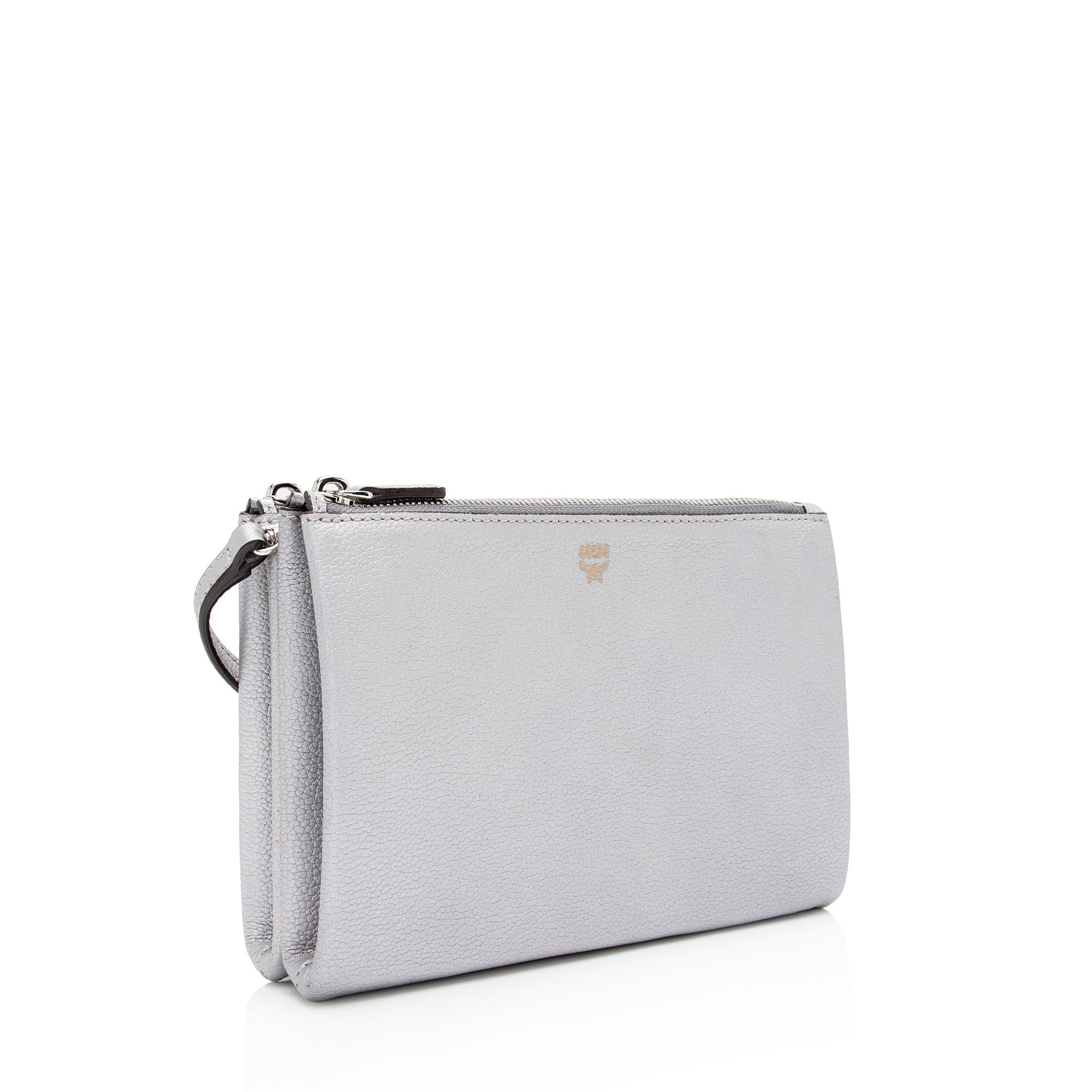 MCM Metallic Grained Calfskin Milla Crossbody (SHF-gFwHev)