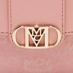 MCM Visetos Calfskin Logo Mode Travia Small Shoulder Bag