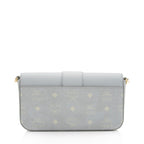 MCM Visetos Calfskin Logo Mode Travia Small Shoulder Bag (SHF-VNvUOS)