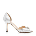 Manolo Blahnik Metallic Lambskin Crystal Sedarby D'Orsay Pumps - Size 9 / 39 (SHF-LcPDnE)