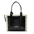 Marc Jacobs Crinkled Leather Faux Shearling The Tote Large Bag