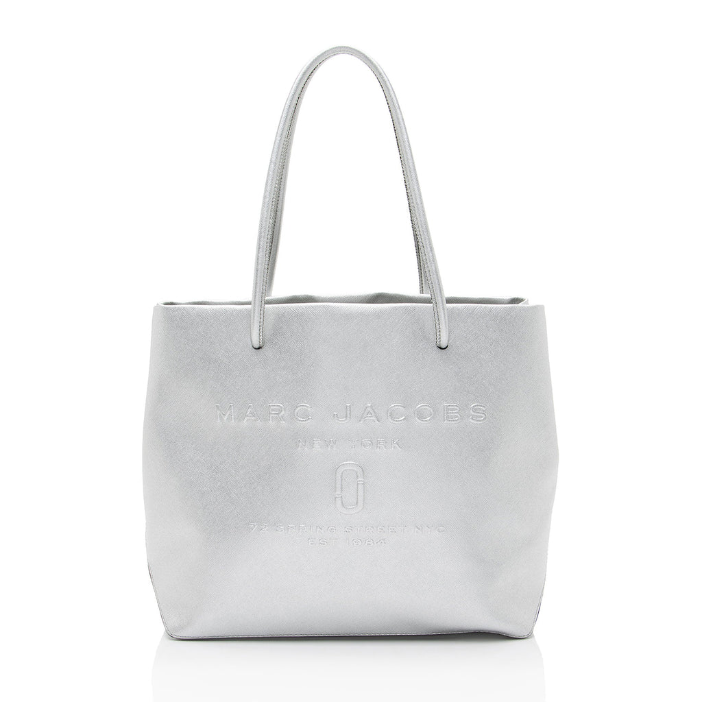 Marc Jacobs Embossed Leather Logo E/W Tote
