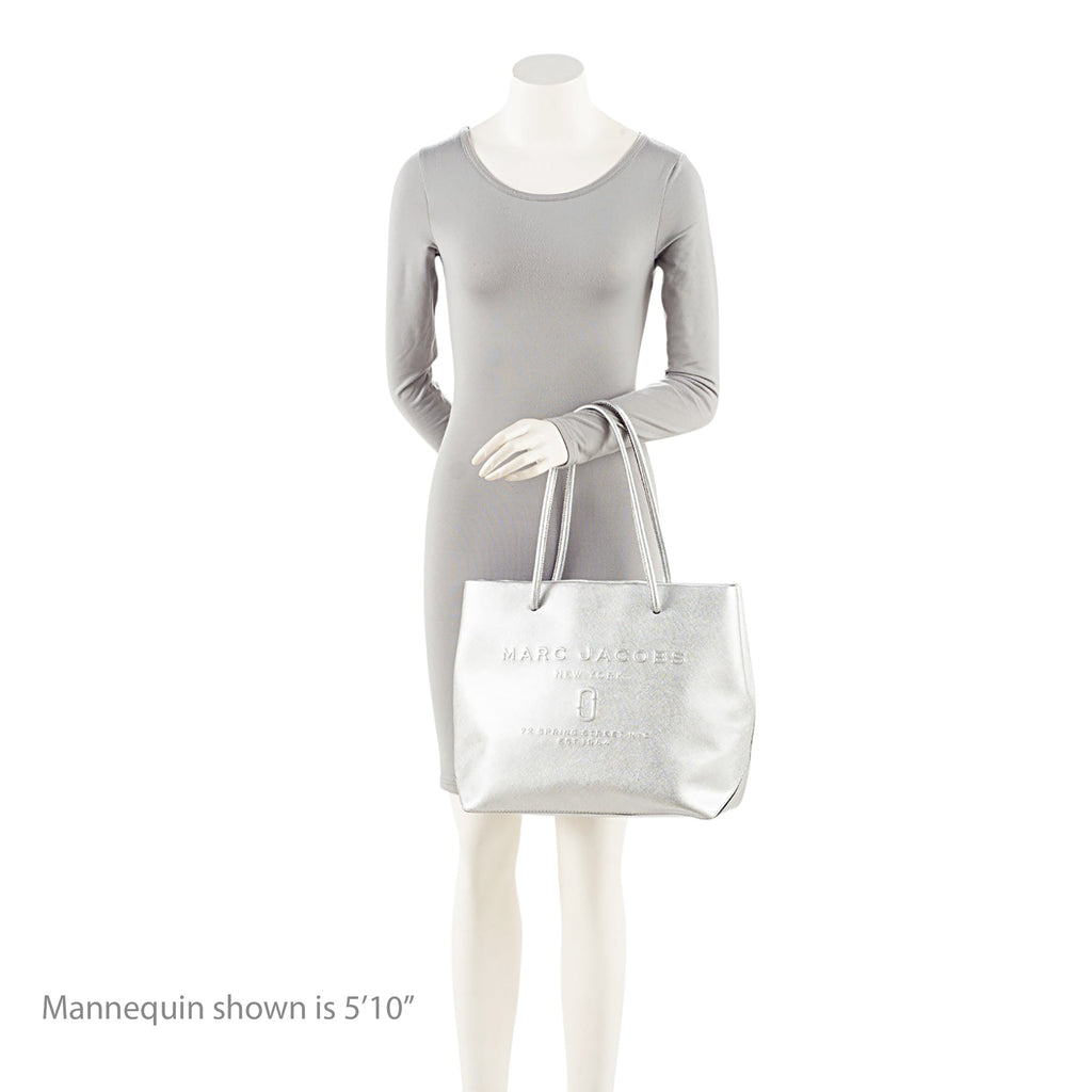 Marc Jacobs Embossed Leather Logo E/W Tote