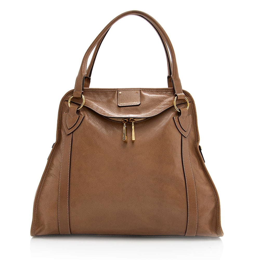 Marc Jacobs Glazed Leather Wellington Small Satchel (SHF-20809)