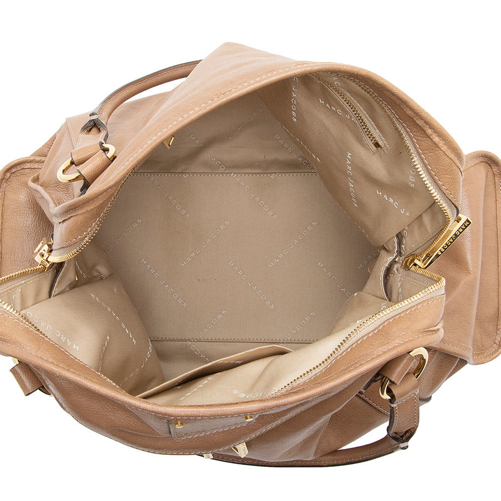 Marc Jacobs Glazed Leather Wellington Small Satchel (SHF-20809)