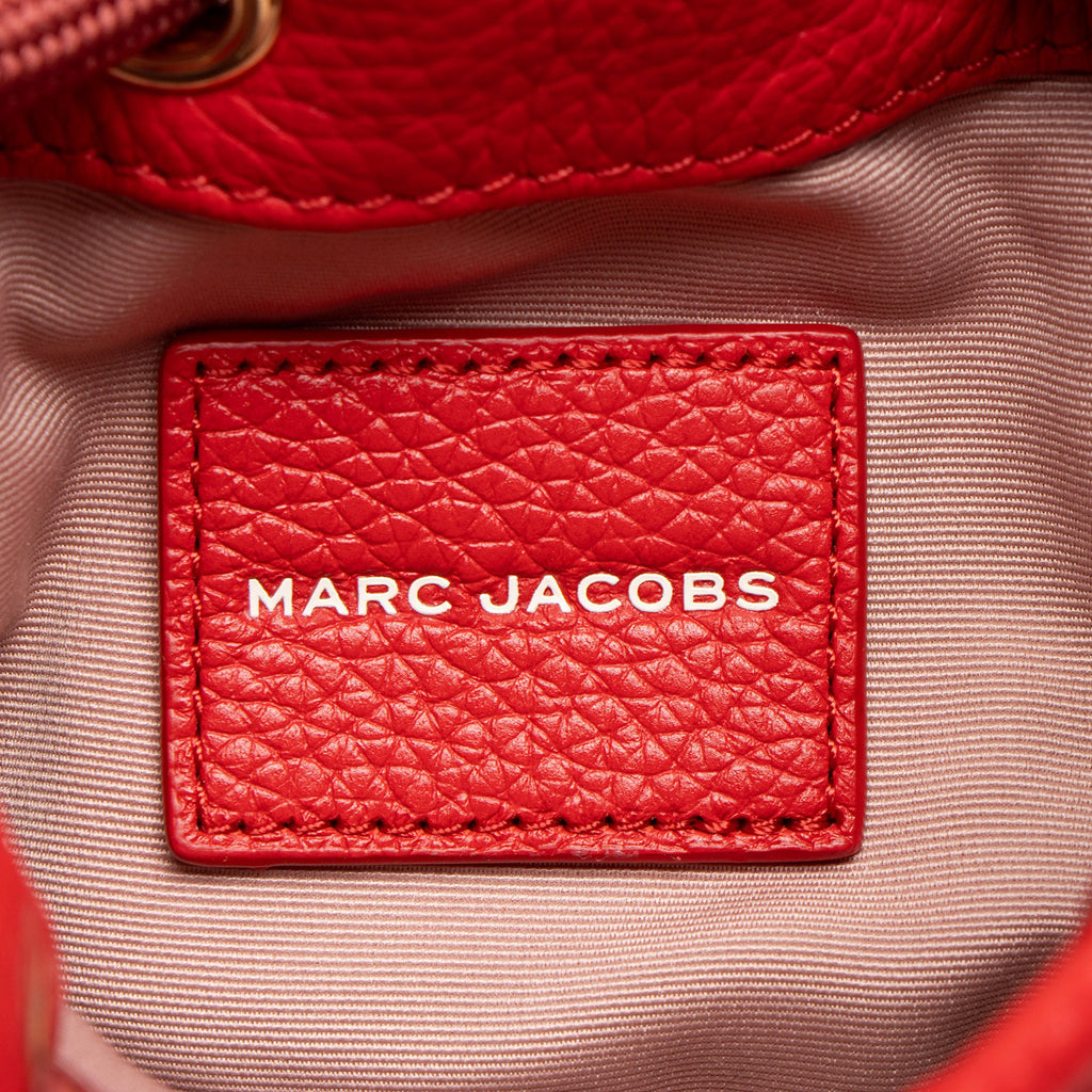 Marc Jacobs Grained Calfskin The Bucket Drawstring Mini Shoulder Bag (SHF-nNBPqo)