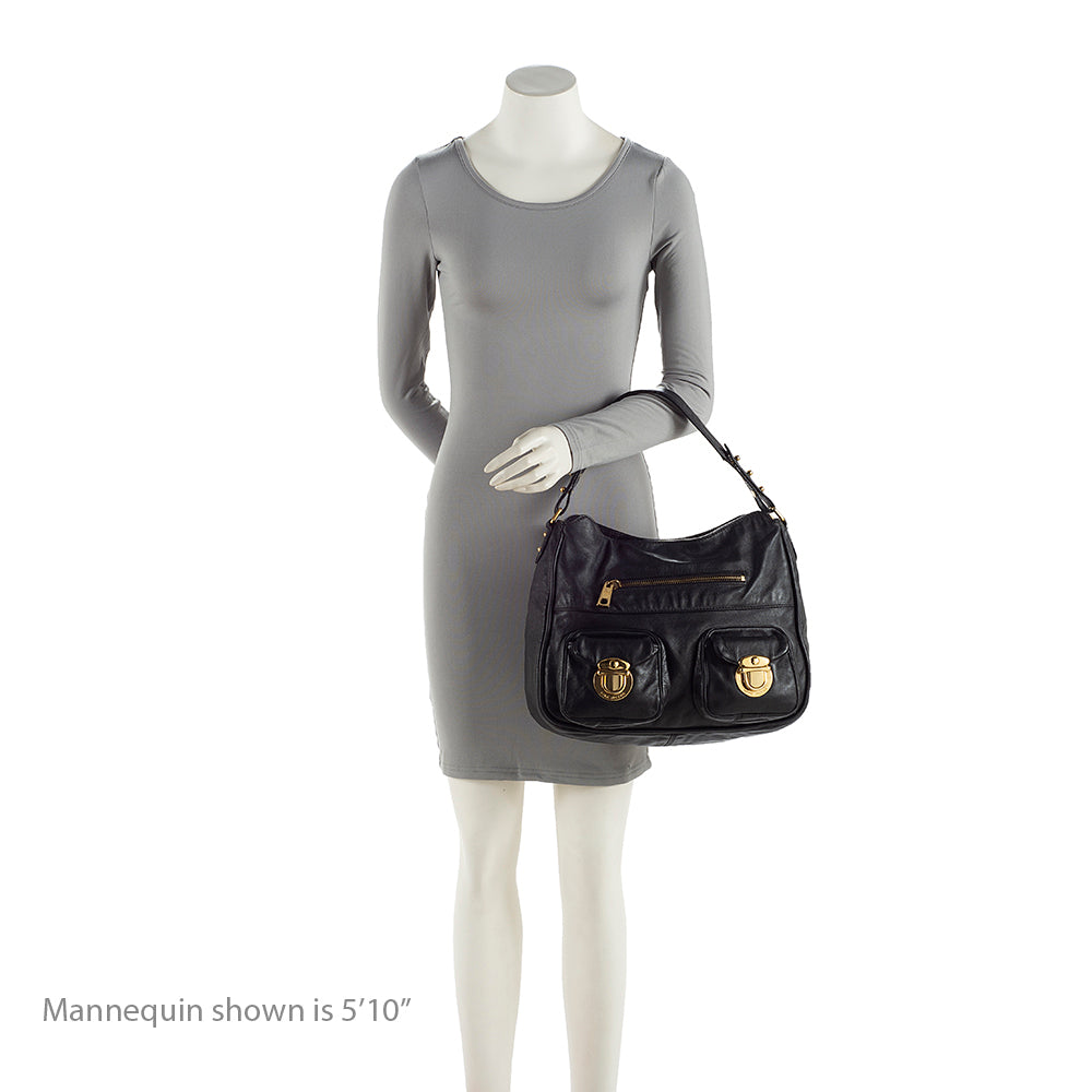 Marc Jacobs Leather Angela Hobo - FINAL SALE (SHF-19979)