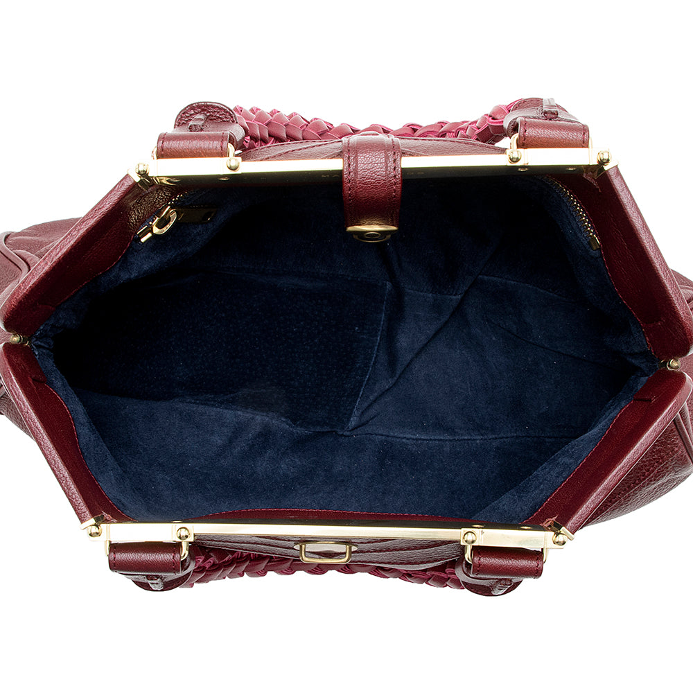 Marc Jacobs Leather Braided Framed Satchel - FINAL SALE (SHF-14123)