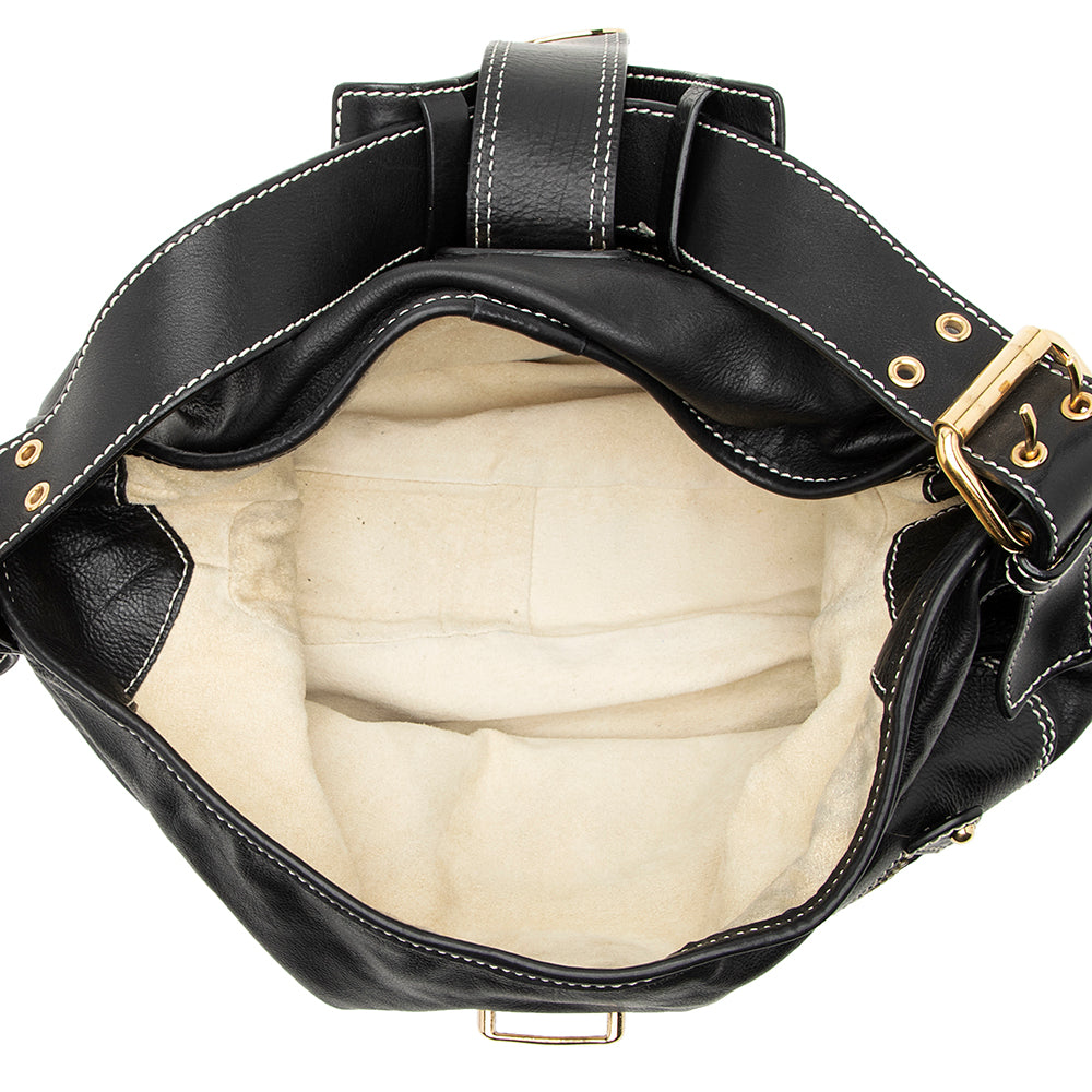Marc Jacobs Leather Buckle Shoulder Bag - FINAL SALE (SHF-19436)