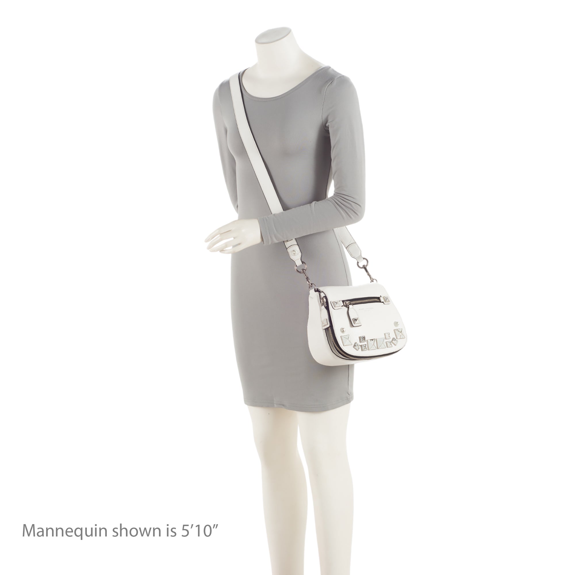 Marc Jacobs Leather Chipped Stud Recruit Nomad Shoulder Bag (SHF-aKW7Bn)