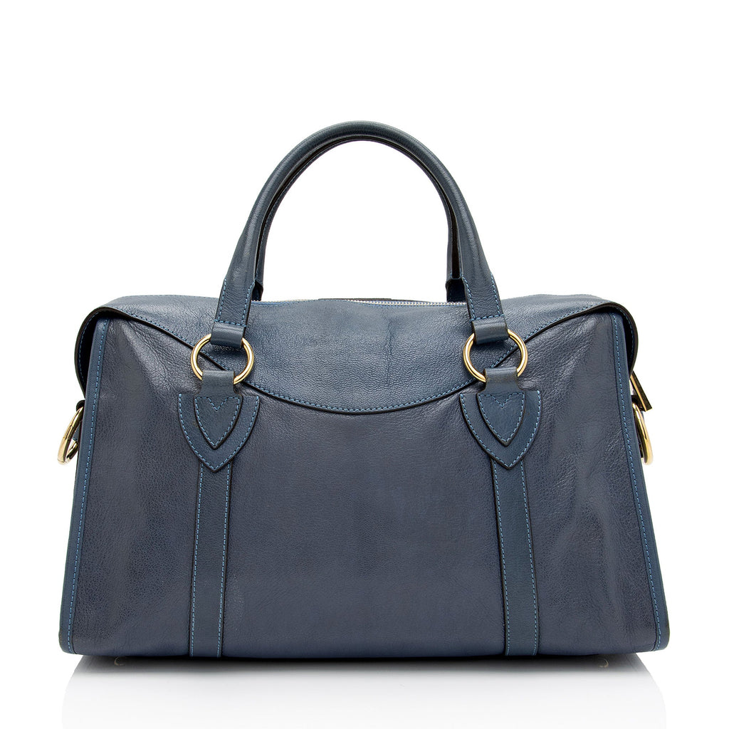 Marc Jacobs Leather Fulton Large Satchel (SHF-KUT7lS)