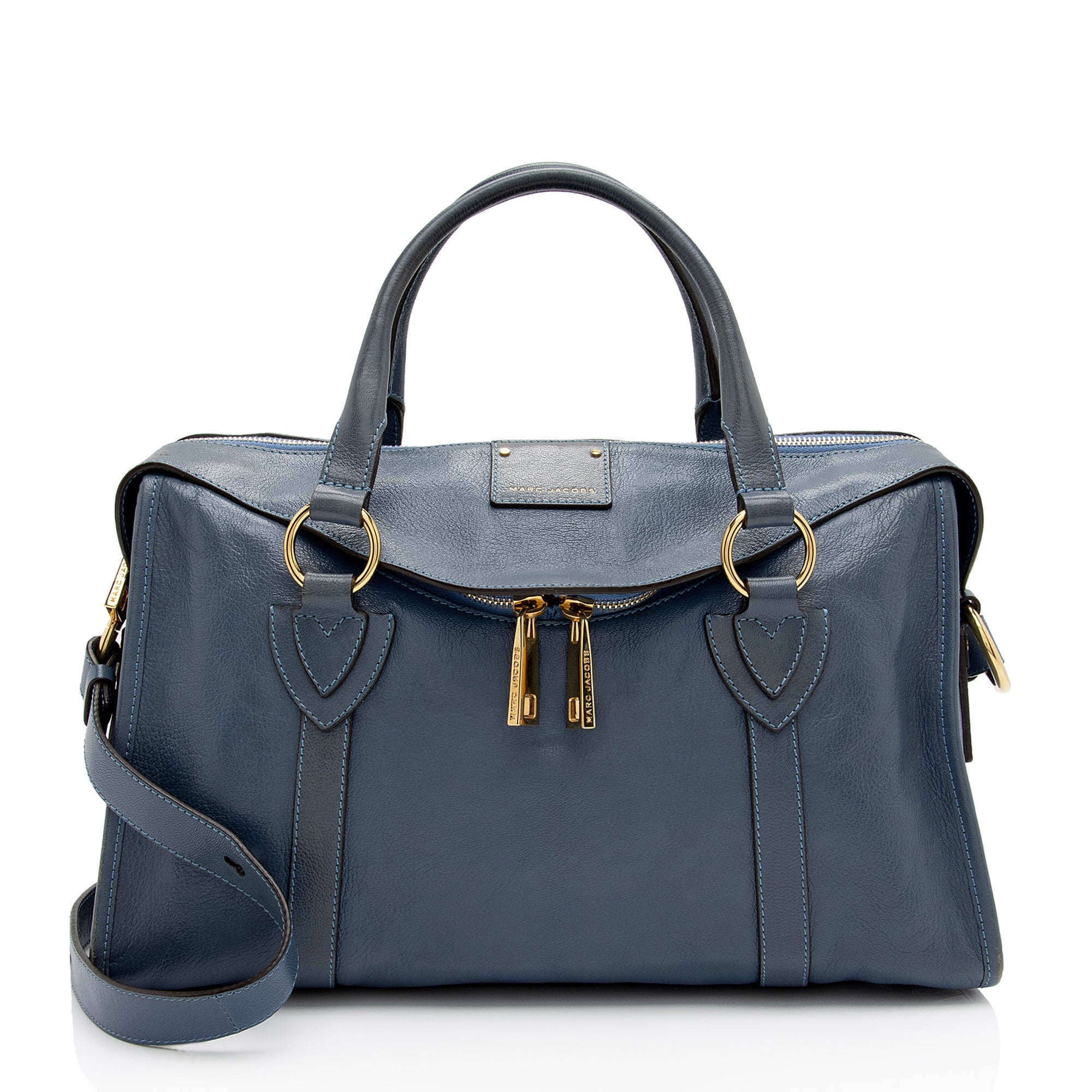 Marc Jacobs Leather Fulton Large Satchel (SHF-KUT7lS)