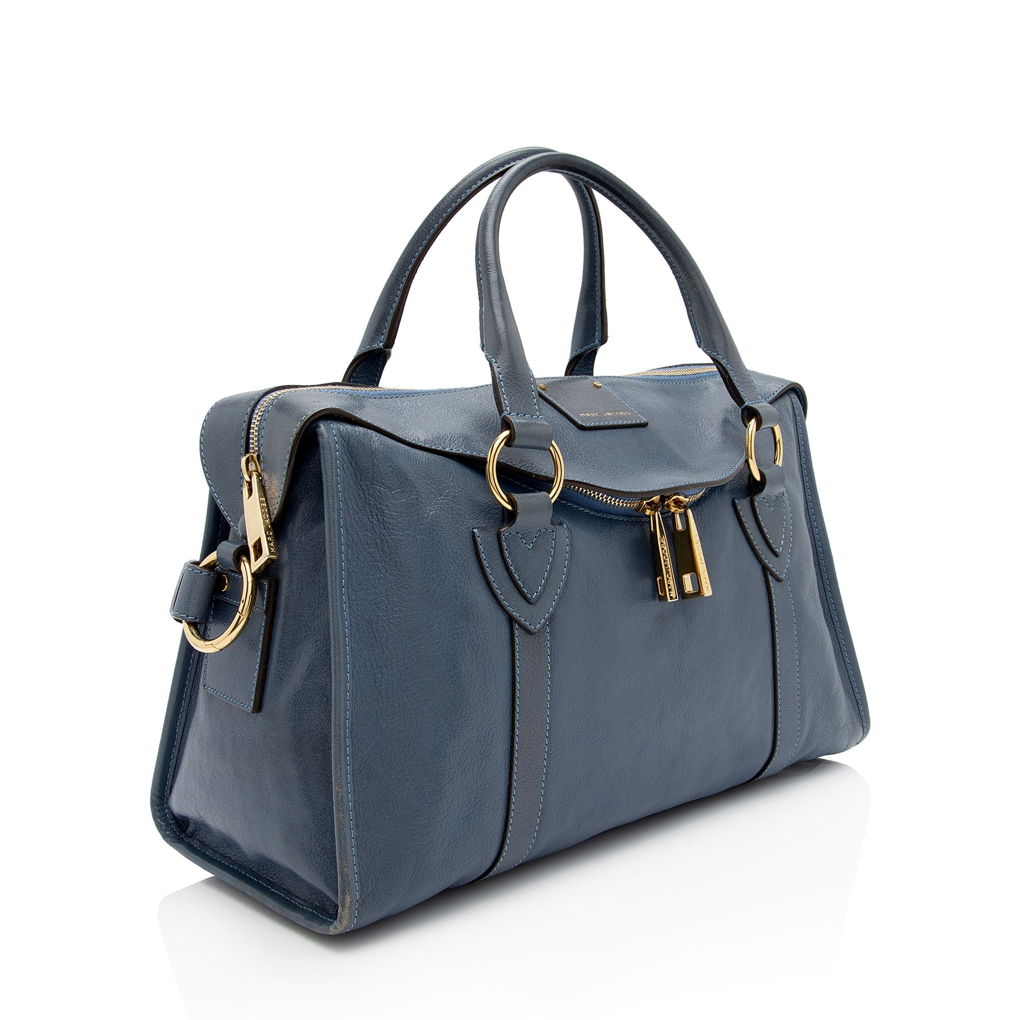 Marc Jacobs Leather Fulton Large Satchel (SHF-KUT7lS)