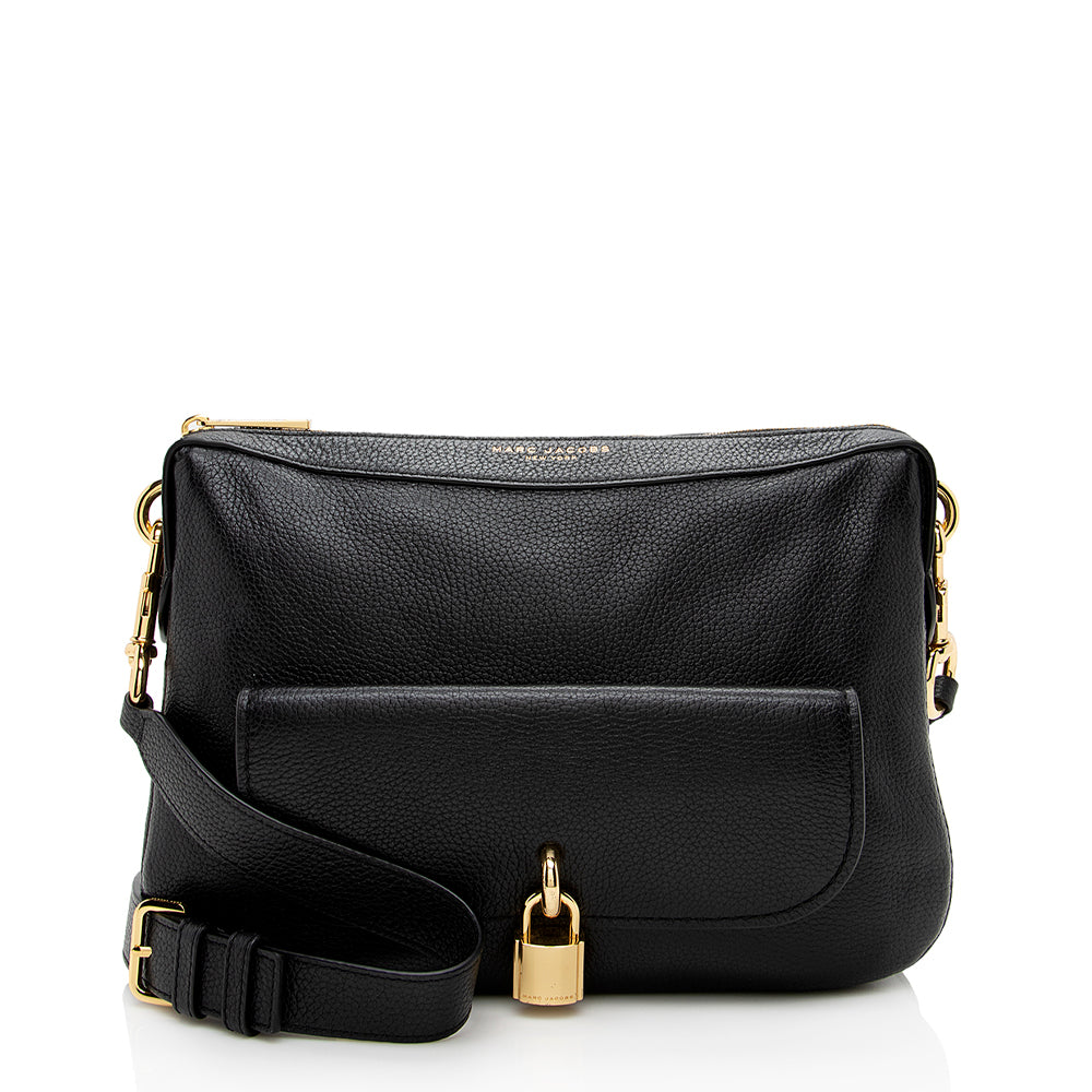 Marc Jacobs Leather Lock That Messenger Bag (SHF-17371)