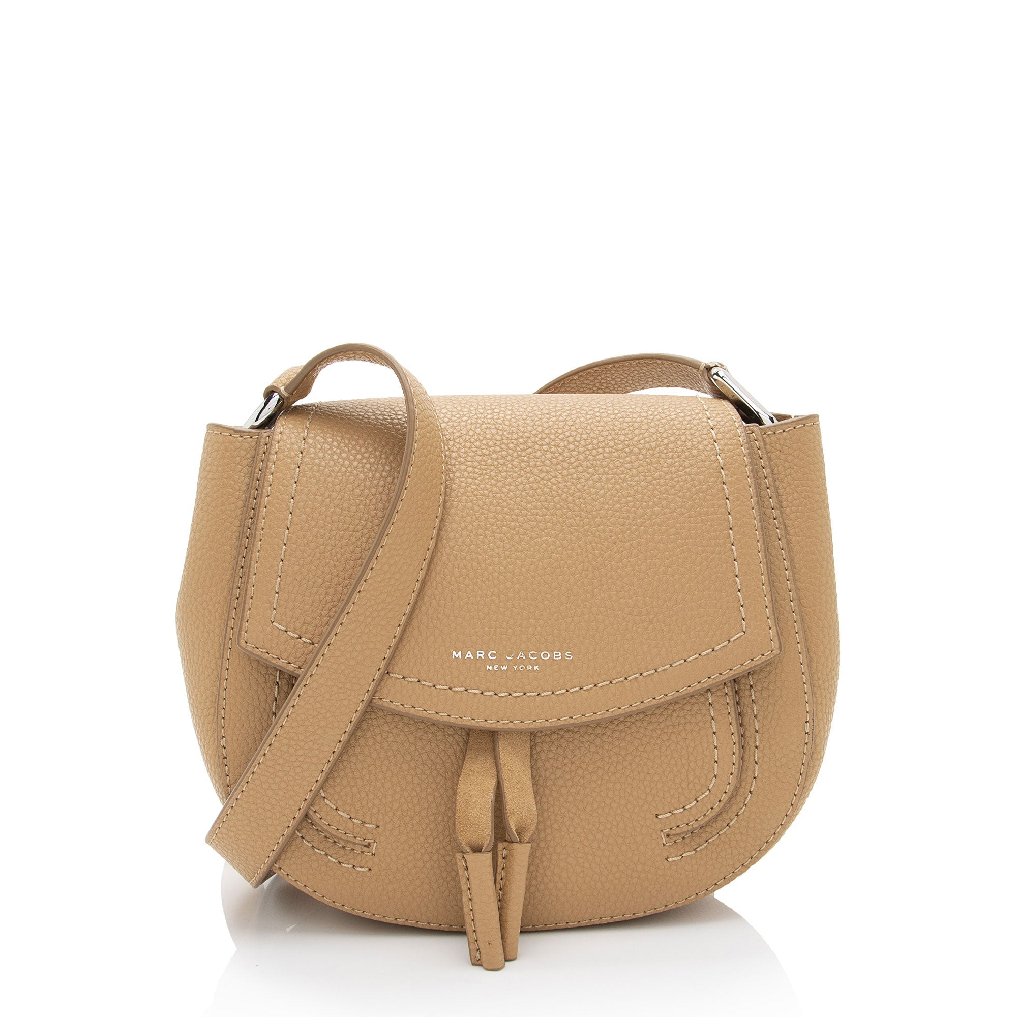 Marc Jacobs Leather Maverick Tassel Saddle Shoulder Bag (SHF-xXOWja)