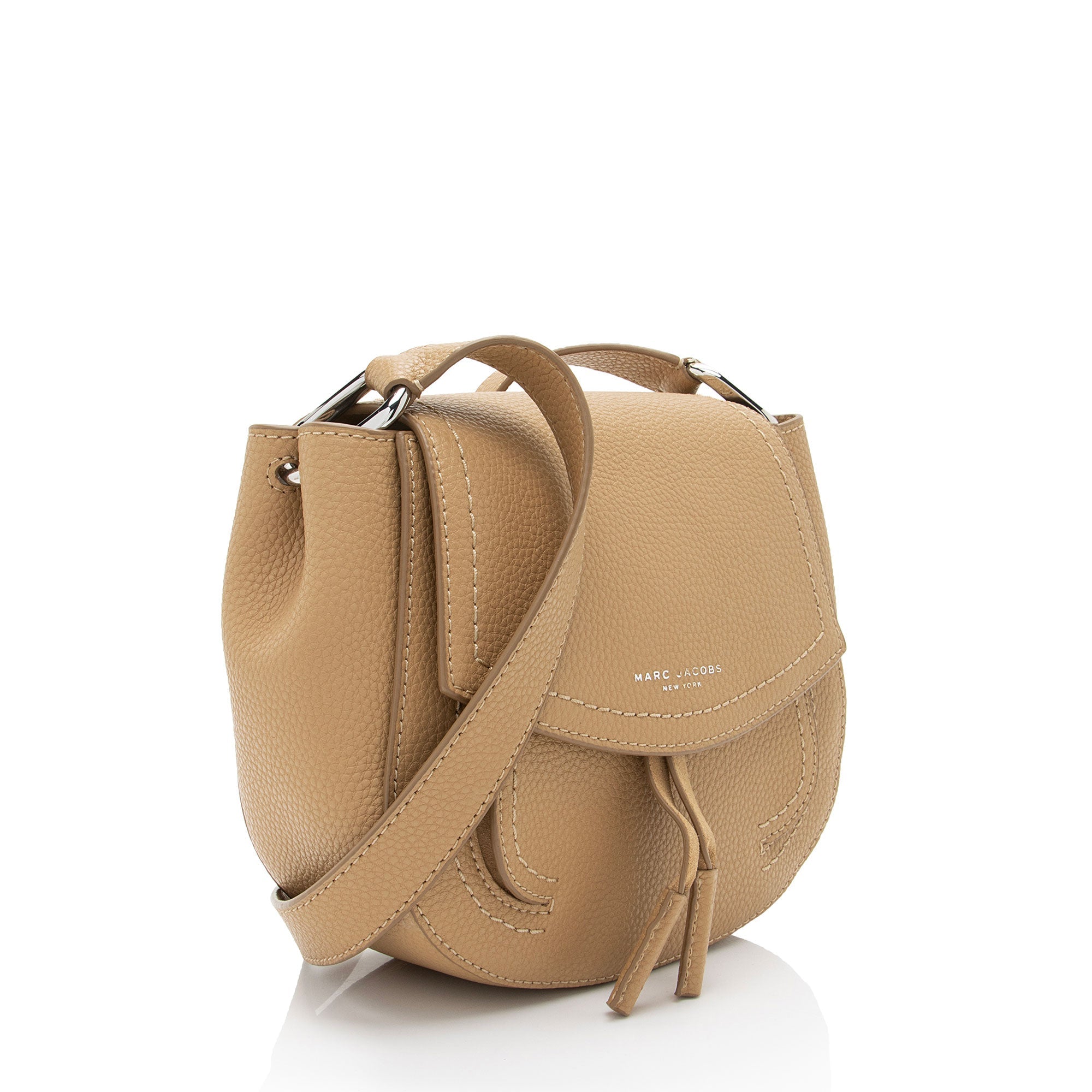 Marc Jacobs Leather Maverick Tassel Saddle Shoulder Bag (SHF-xXOWja)