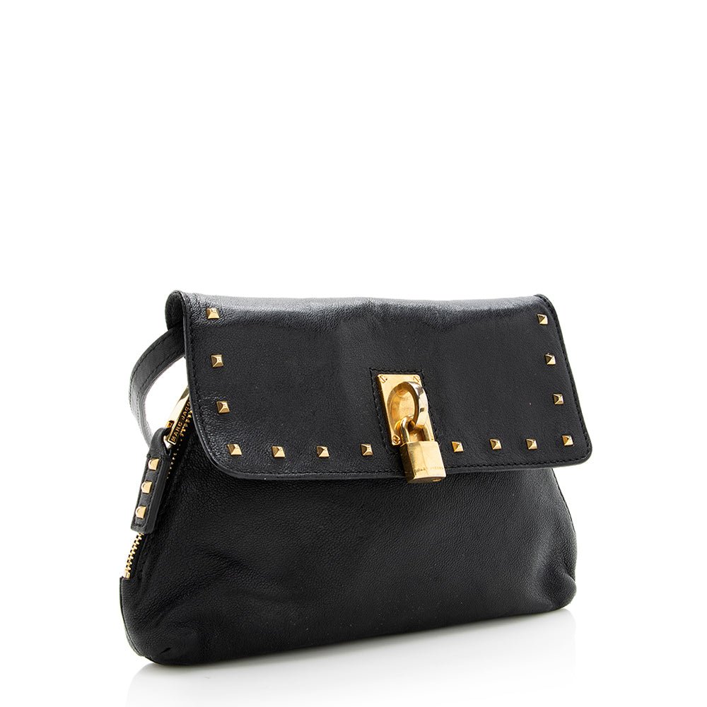 Marc Jacobs Leather Studded Small Shoulder Bag (SHF-19258)