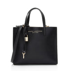 Marc Jacobs Leather The Grind Mini Tote (SHF-eGWfhD)