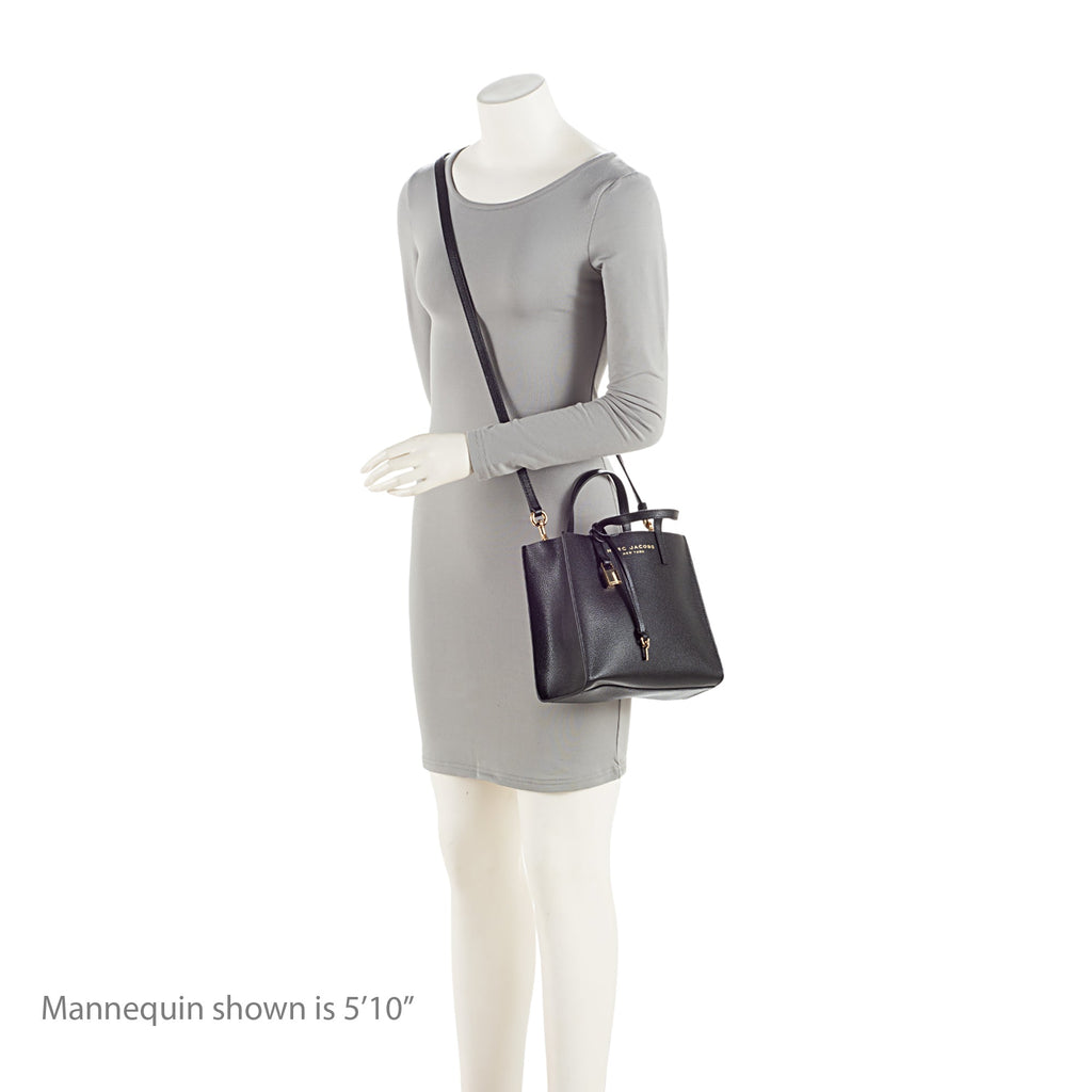Marc Jacobs Leather The Grind Mini Tote (SHF-eGWfhD)