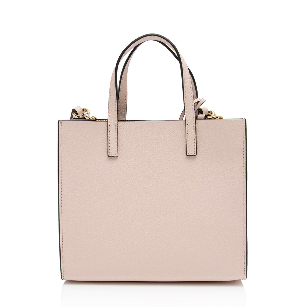 Marc Jacobs Leather The Grind Mini Tote (SHF-GLnxmK)