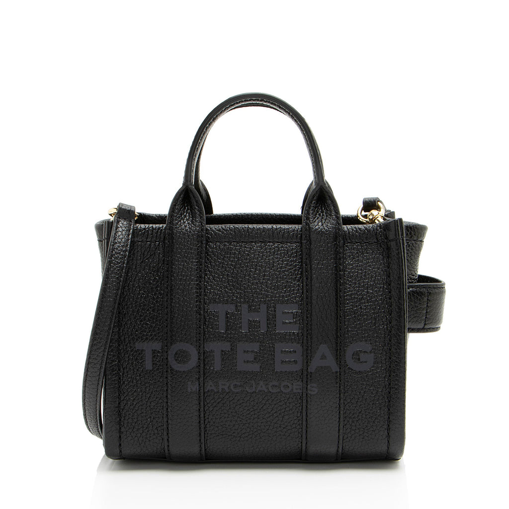 Marc Jacobs Leather The Tote Mini Bag (SHF-ezrU9Y)