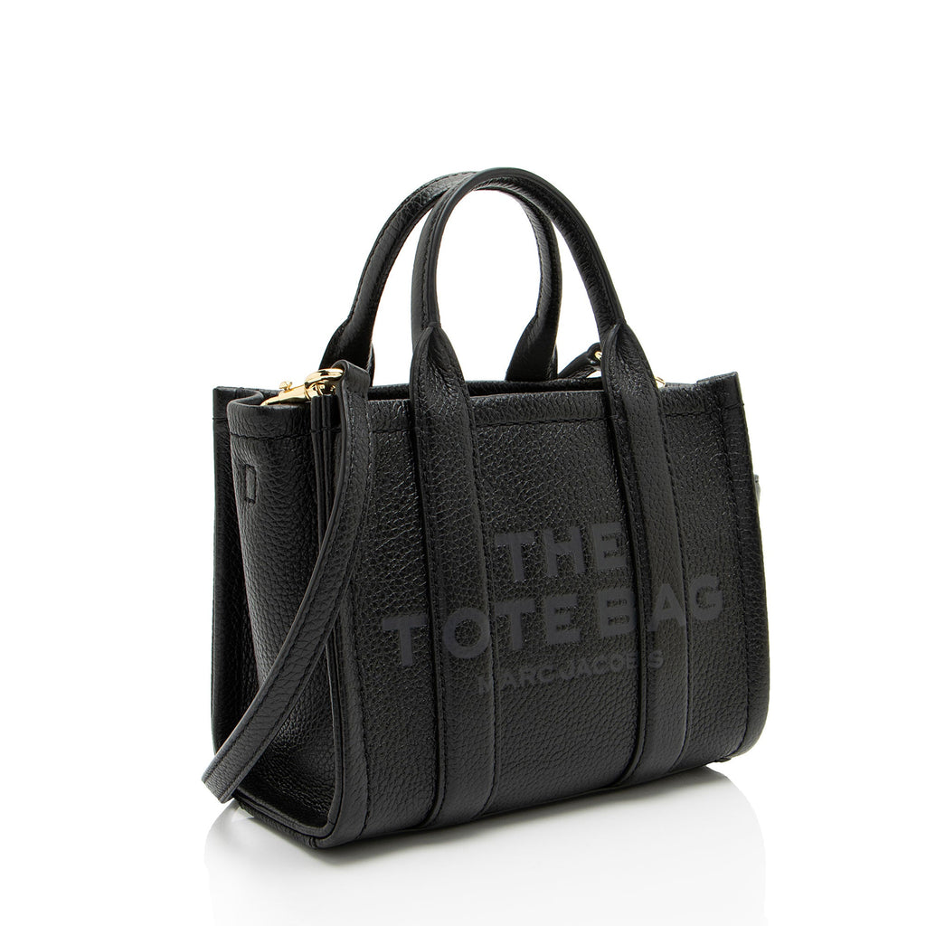 Marc Jacobs Leather The Tote Mini Bag (SHF-ezrU9Y)