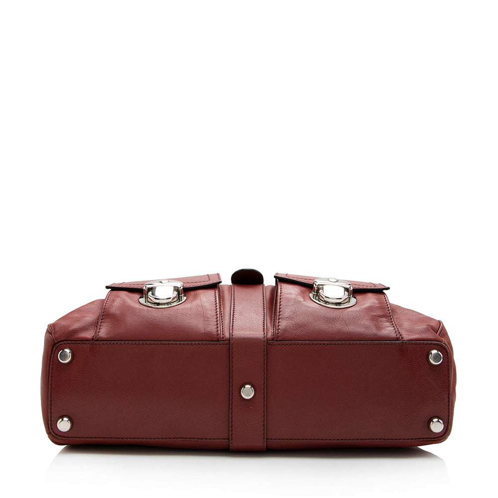 Marc Jacobs Leather Venetia Satchel  - FINAL SALE (SHF-17714)
