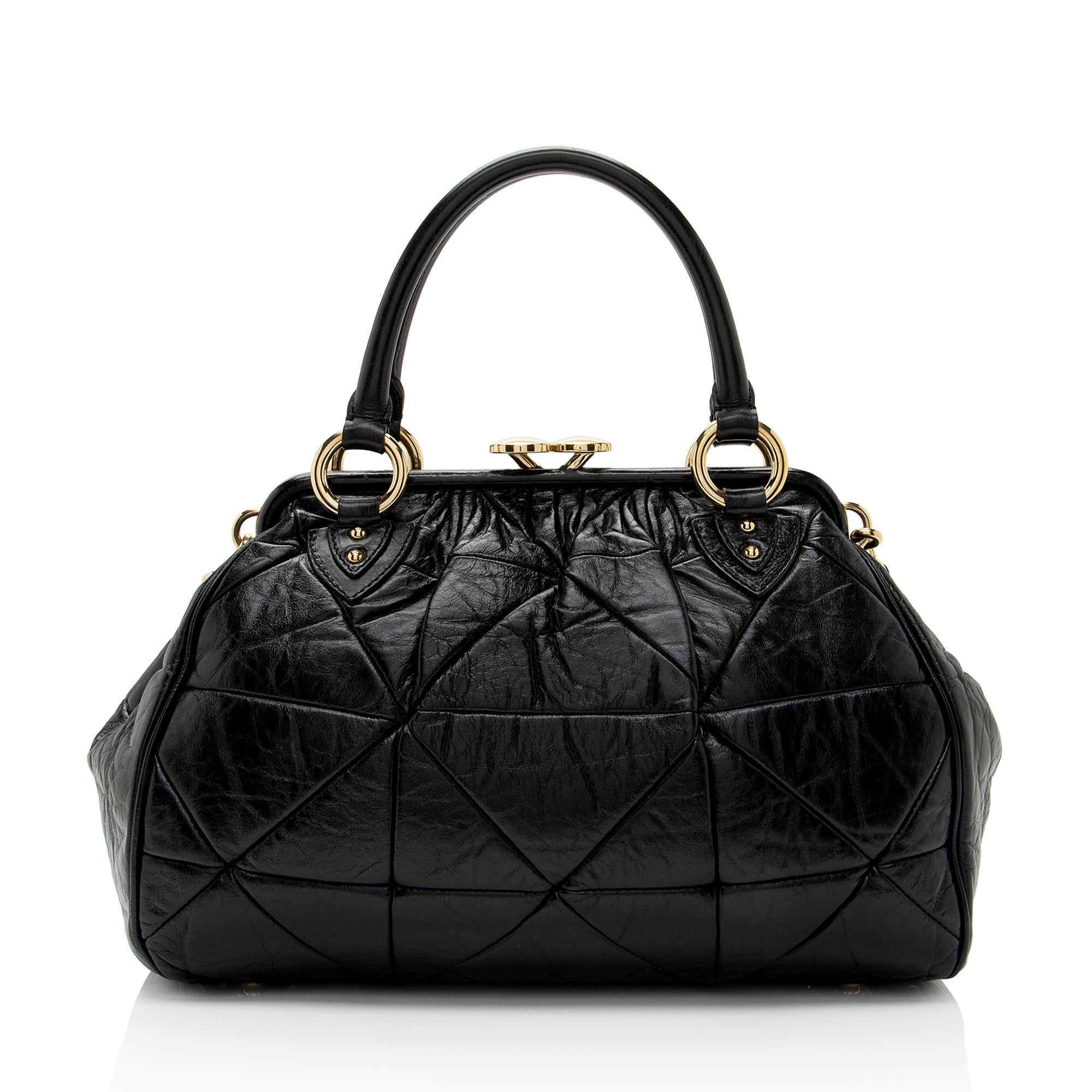 Marc Jacobs Patchwork Leather Stam Satchel (SHF-T9S0Rg)