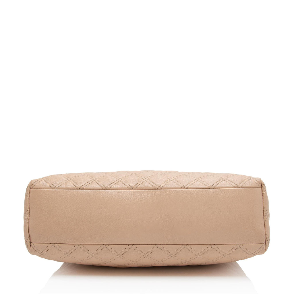 Marc Jacobs Quilted Lambskin Karlie Large Dome Satchel (SHF-EFpPg4)