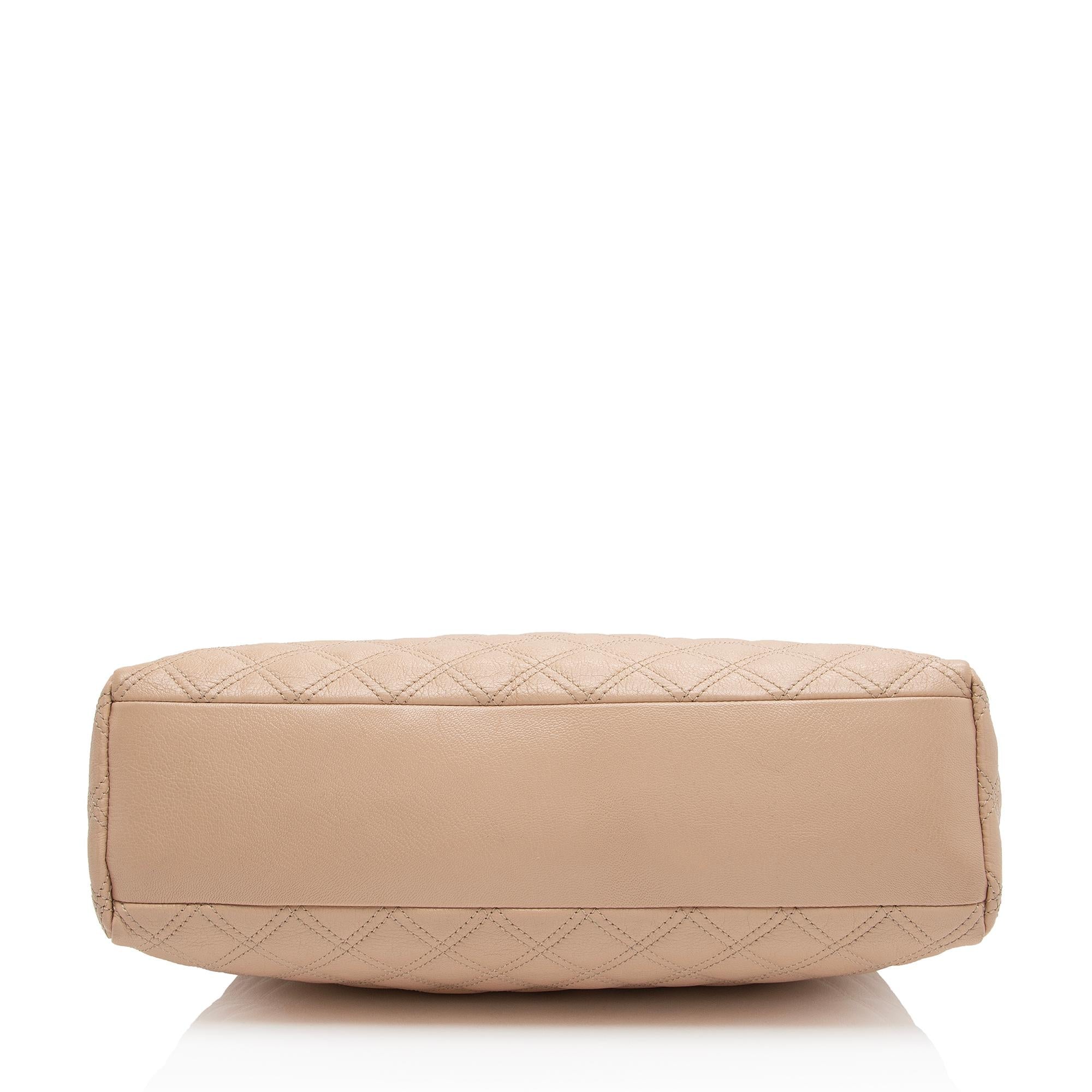 Marc Jacobs Quilted Lambskin Karlie Large Dome Satchel (SHF-EFpPg4)
