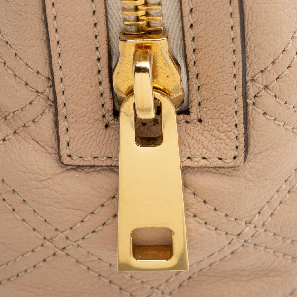Marc Jacobs Quilted Lambskin Karlie Large Dome Satchel (SHF-EFpPg4)