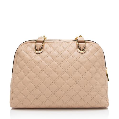 Marc Jacobs Quilted Lambskin Karlie Large Dome Satchel (SHF-lGhSju)