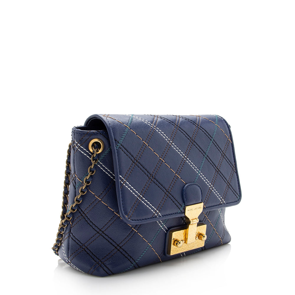 Marc Jacobs Quilted Leather Baroque Large Single Shoulder Bag - FINAL SALE (SHF-13339)