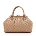 Marc Jacobs Quilted Lambskin Stam Satchel - FINAL SALE (SHF-18893)