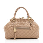 Marc Jacobs Quilted Lambskin Stam Satchel - FINAL SALE (SHF-18893)