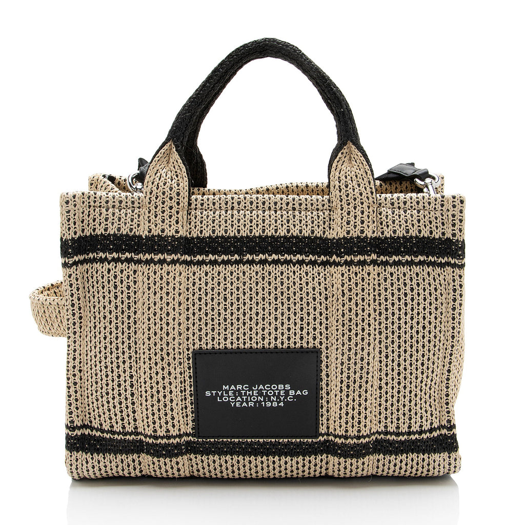 Marc Jacobs Straw Jacquard The Tote Medium Bag