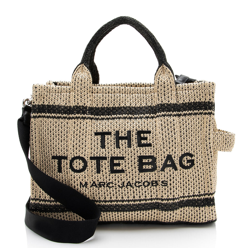 Marc Jacobs Straw Jacquard The Tote Medium Bag