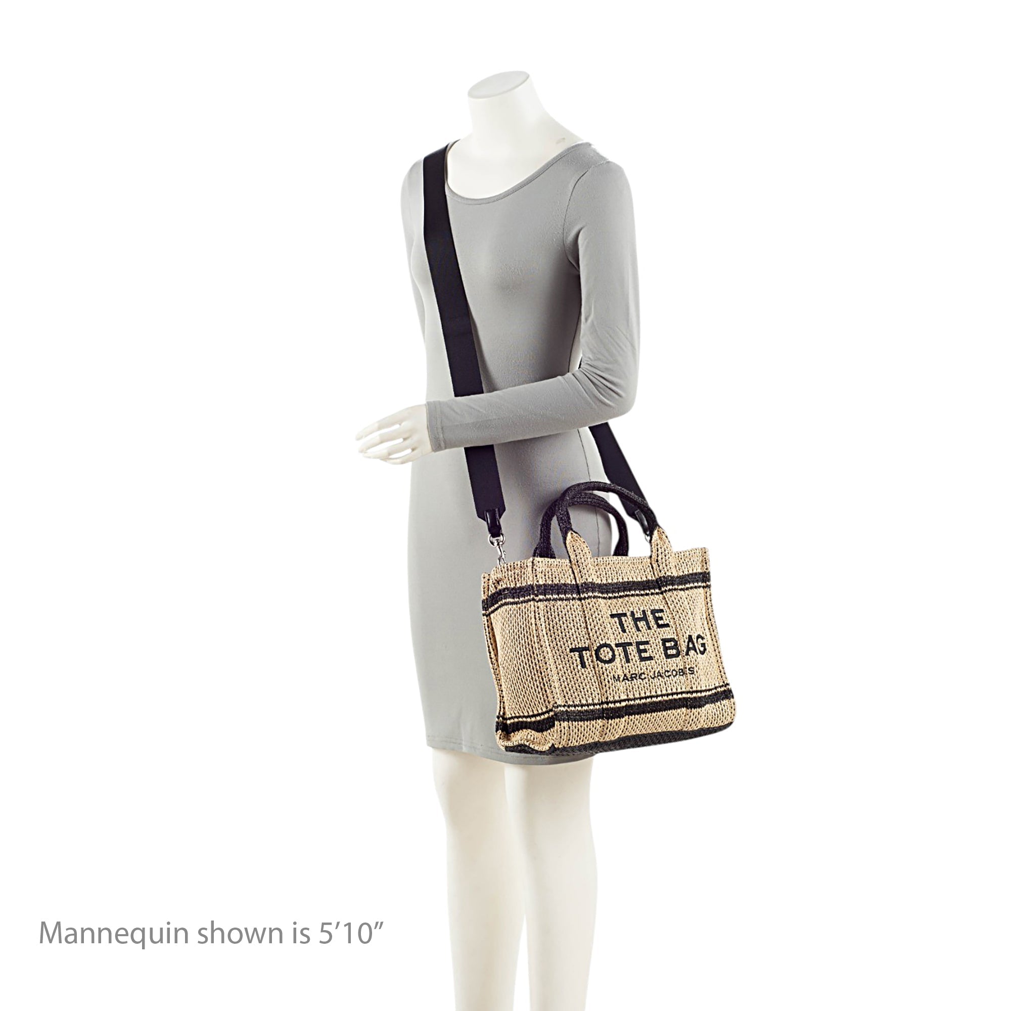Marc Jacobs Straw Jacquard The Tote Medium Bag