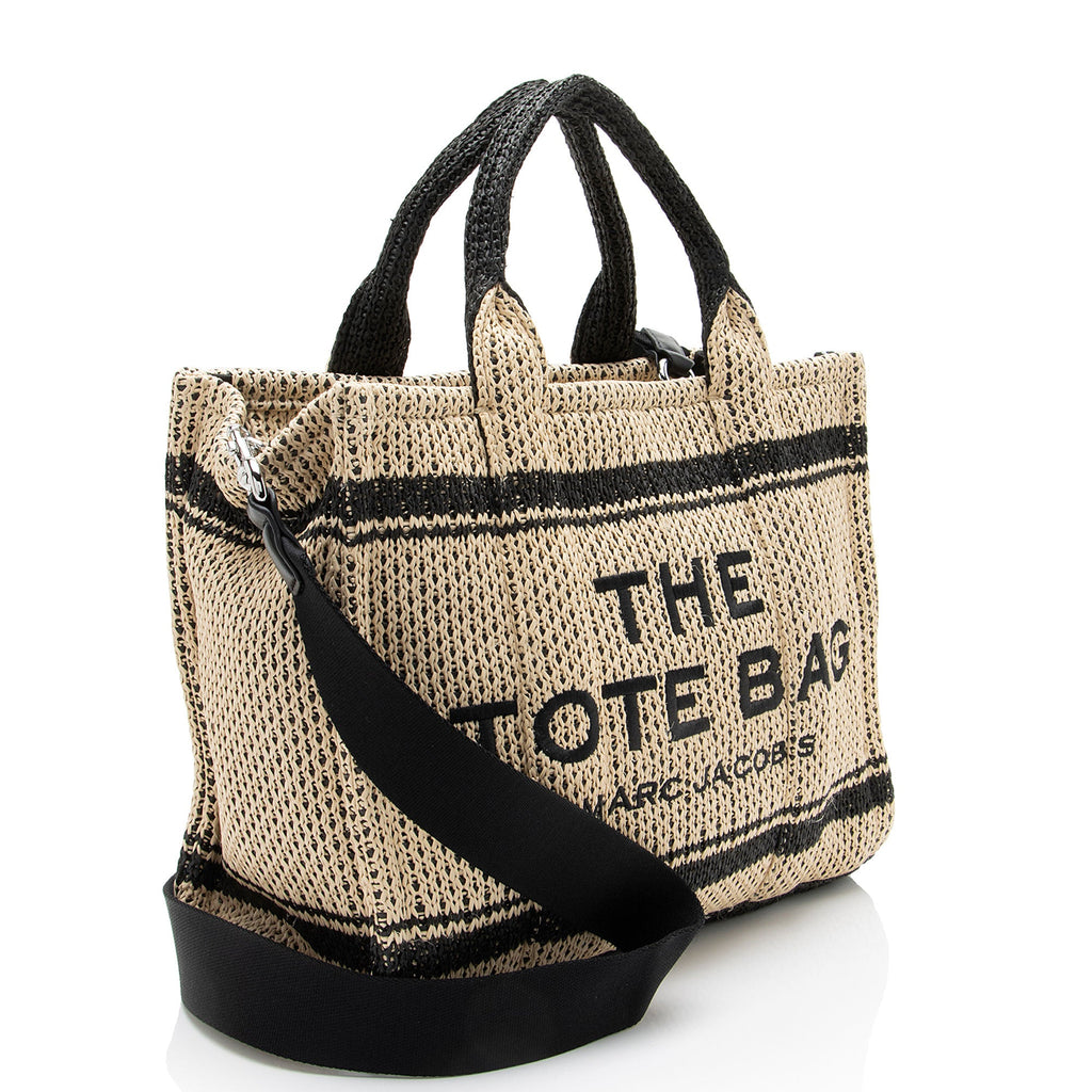 Marc Jacobs Straw Jacquard The Tote Medium Bag
